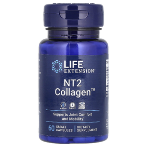 Life Extension, коллаген NT2, 60 маленьких капсул (40 мг в 1 капсуле)