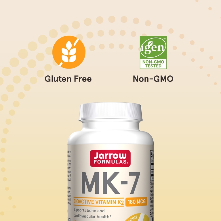 Jarrow Formulas, MK-7, 180 мкг, 30 мягких таблеток