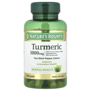 Nature's Bounty, куркума с экстрактом черного перца, 1000 мг, 60 капсул