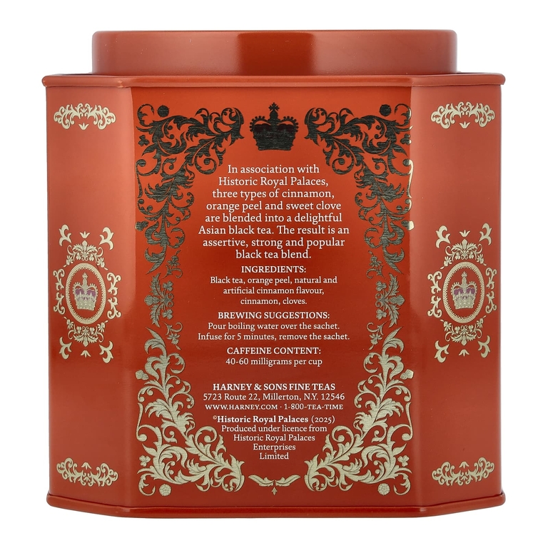 Harney & Sons, черный чай, Hot Cinnamon Spice™, 30 пакетиков, 60 г (2,11 унции)