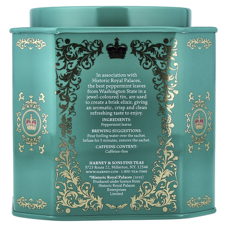 Harney & Sons, травяной чай с перечной мятой, без кофеина, 30 пакетиков, 60 г (2,11 унции)