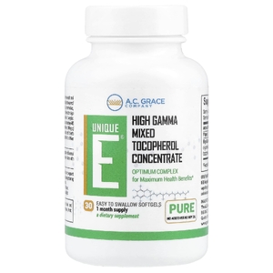 A.C. Grace Company, витамин Е, 30 желатиновых капсул