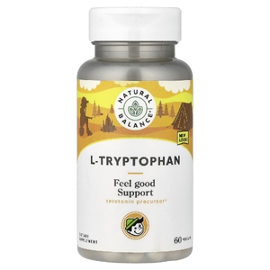 Natural Balance, L-триптофан, 60 растительных капсул (500 мг в 1 капсуле)