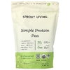 Sprout Living, простой гороховый протеин, без добавок, 454 г (1 фунт)