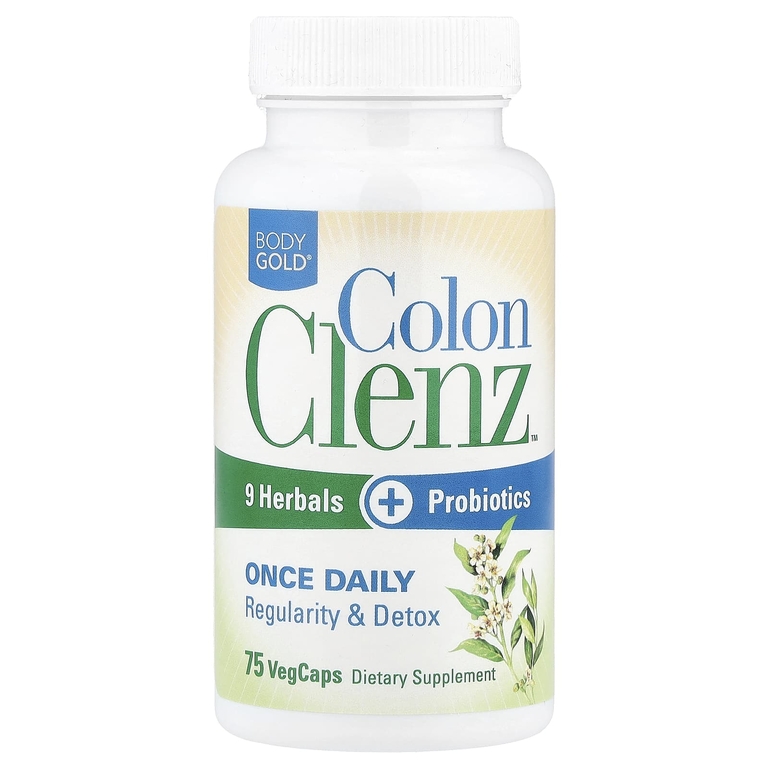 BodyGold, Colon Clenz ™, 75 растительных капсул