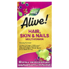 Nature's Way, мультивитамины для волос, кожи и ногтей Alive!®, со вкусом клубники, 60 капсул