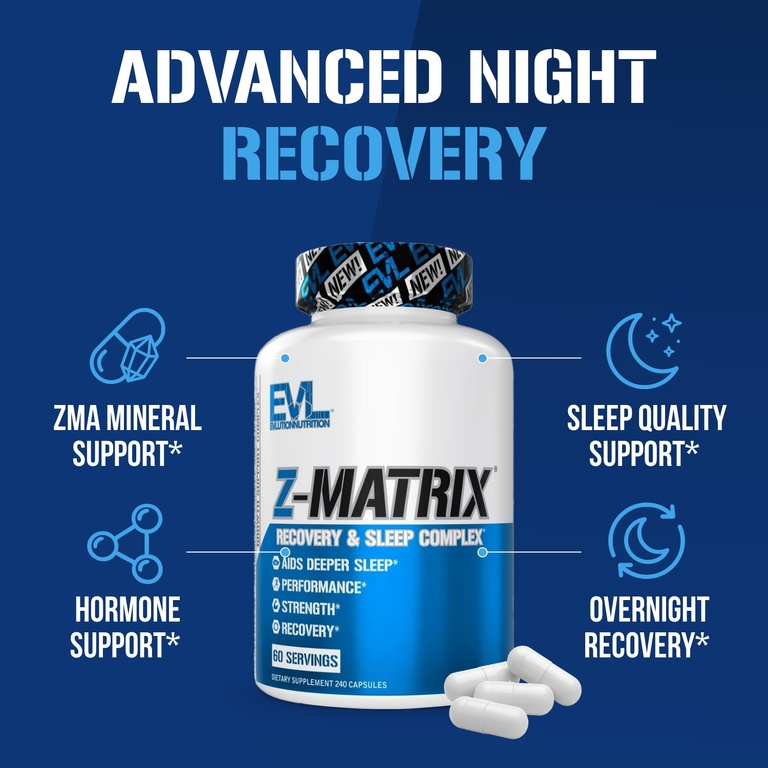 EVLution Nutrition, Z-Matrix®, комплекс для восстановления и сна, 240 капсул