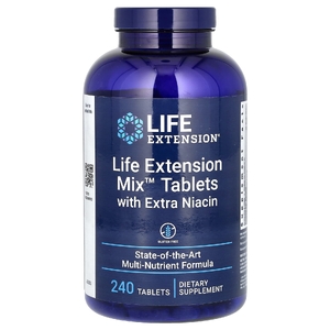 Life Extension, Таблетки Life Extension Mix с дополнительным ниацином, 240 таблеток