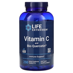 Life Extension, витамин C и Bio-Quercetin, 250 вегетарианских таблеток