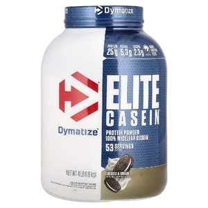 Dymatize, Elite Casein, казеин, со вкусом печенья и сливок, 1,8 кг (4 фунта)