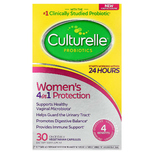 Culturelle, Пробиотики, защита 4 в 1 для женщин, 30 вегетарианских капсул для приема один раз в день