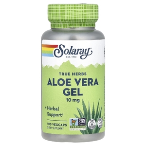 Solaray, True Herbs, гель из алоэ вера, 100 капсул VegCap