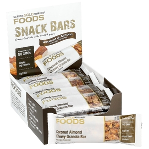 California Gold Nutrition, Foods, батончики-мюсли с клюквой и миндалём, 12 шт. по 40 г (1,4 унции)