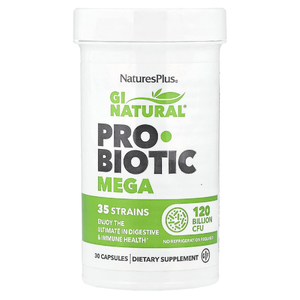 NaturesPlus, GI Natural® Probiotic Mega, пробиотики, 120 млрд КОЕ, 30 капсул