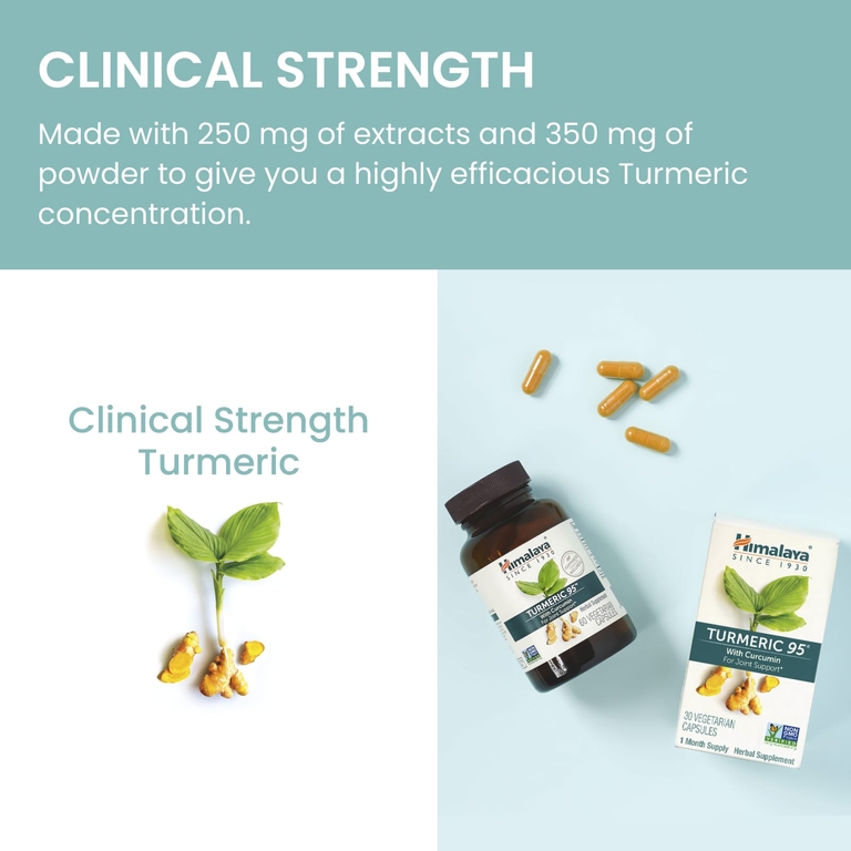Himalaya, Turmeric 95® с куркумином, 30 вегетарианских капсул