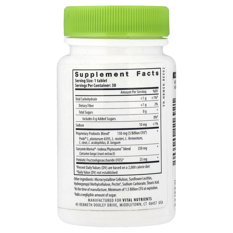 Vital Nutrients, Hyperbiotics®, пробиотик Pro-Men®, 30 веганских таблеток