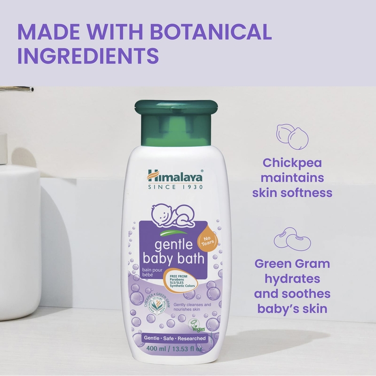Himalaya, Gentle Baby Bath, мягкая детская ванночка, 400 мл (13,53 жидк. унции)