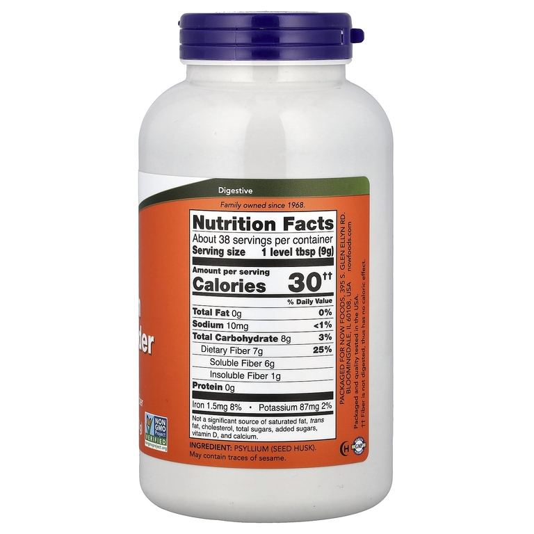 NOW Foods, порошок из шелухи семян подорожника, 340 г (12 унций)