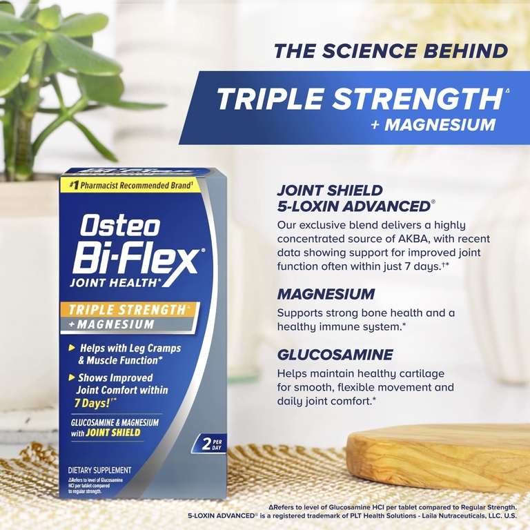 Osteo Bi-Flex, Joint Health, тройная сила + магний, 80 таблеток, покрытых оболочкой