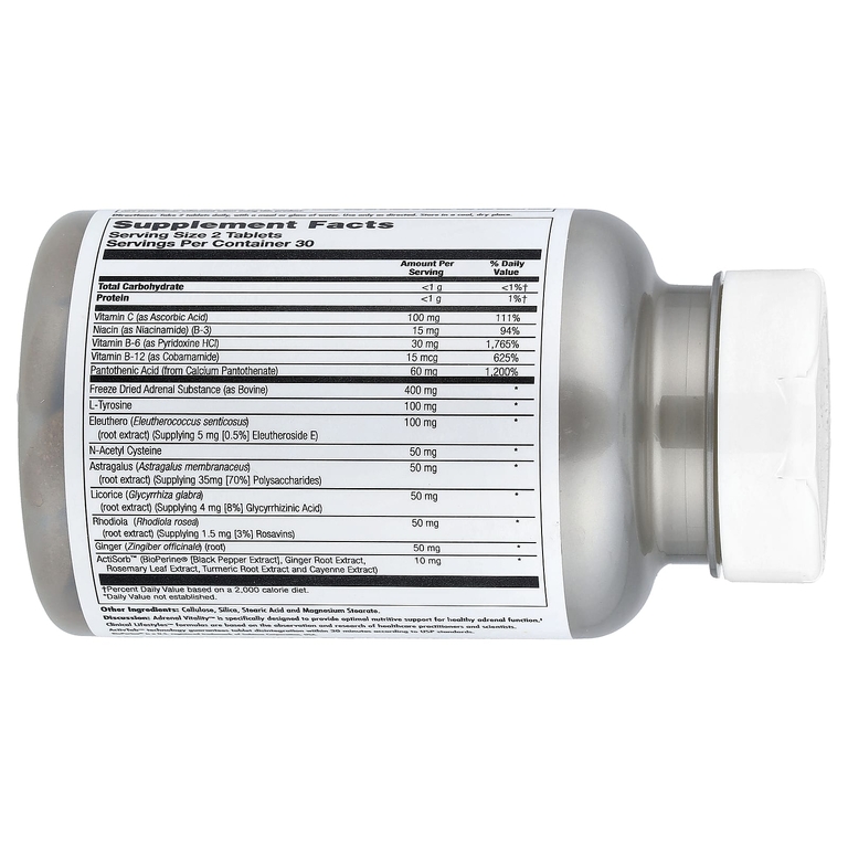 KAL, Adrenal Vitality™, 60 таблеток
