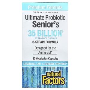 Natural Factors, Ultimate Probiotic Senior's, 30 вегетарианских капсул
