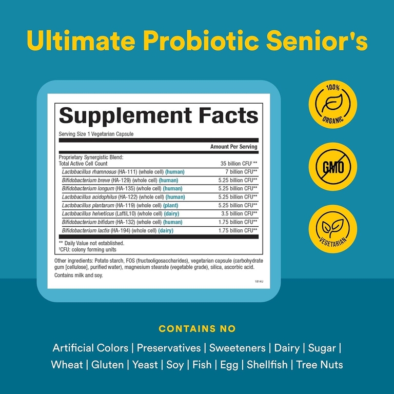 Natural Factors, Ultimate Probiotic Senior's, 30 вегетарианских капсул (Товар снят с продажи) 