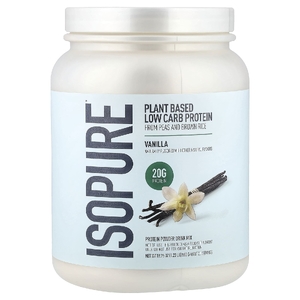 Isopure, Протеиновый порошок на растительной основе, ваниль, 560 г (1,23 фунта)