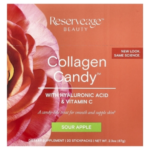 Reserveage Beauty, Collagen Candy, кислое яблоко, 20 пакетиков по 3,35 г (0,1 унции)