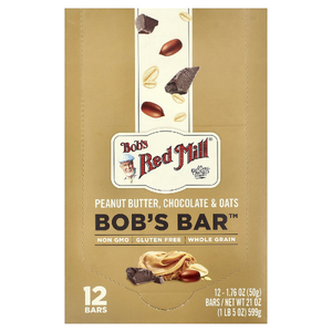 Bob's Red Mill, Bob's Bar™, арахисовая паста, шоколад и овсяные хлопья, 12 батончиков по 50 г (1,76 унции)