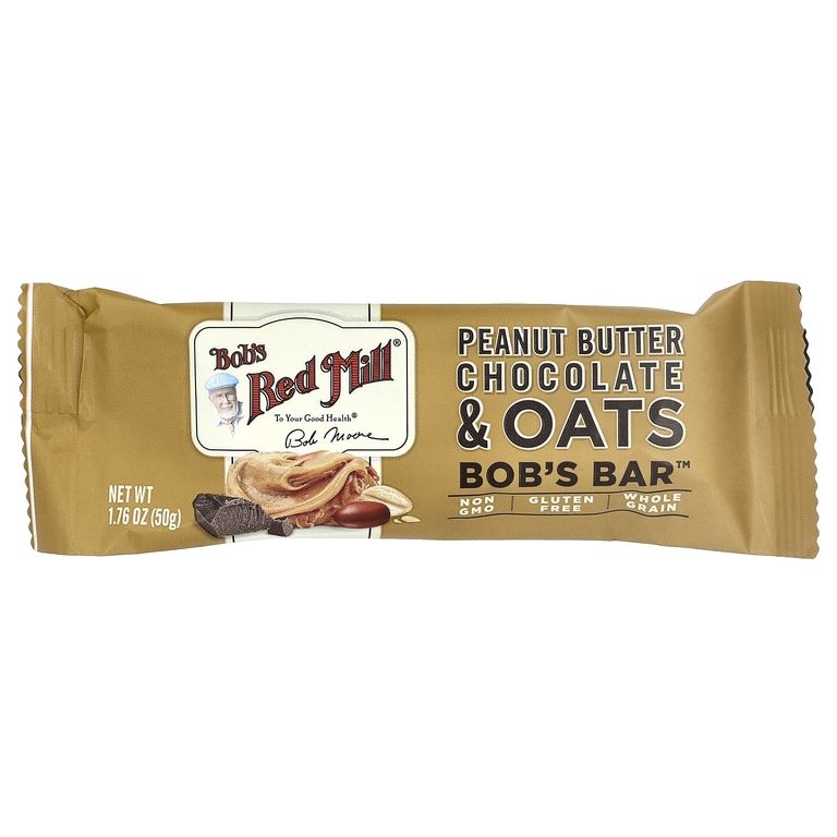 Bob's Red Mill, Bob's Bar™, арахисовая паста, шоколад и овсяные хлопья, 12 батончиков по 50 г (1,76 унции)