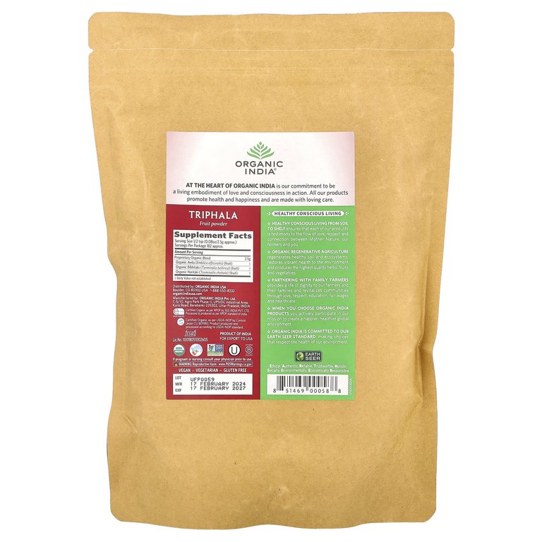 Organic India, трифала, порошок из плодов, 454 г (16 унций)