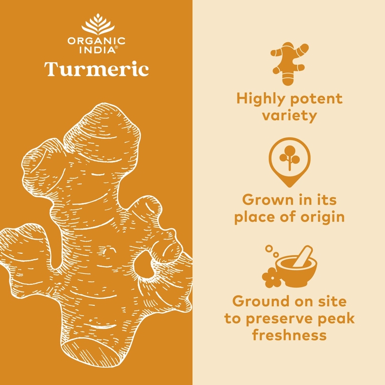 Organic India, Turmeric Formula, куркума, поддержка подвижности и здоровья суставов, 180 растительных капсул