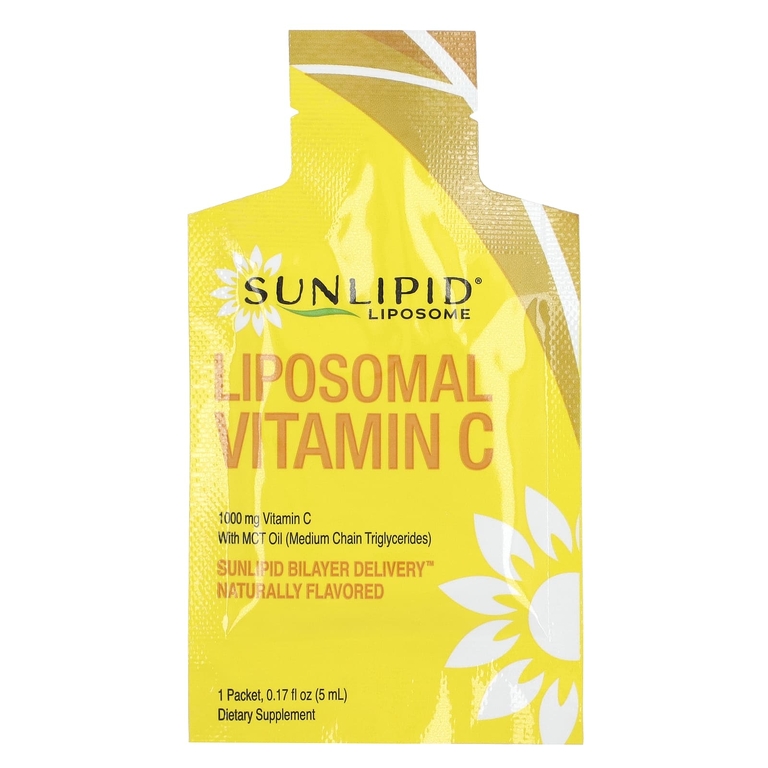 Sunlipid, липосомальный витамин C с маслом MCT, 30 пакетиков по 5 мл (0,17 жидк. унции)