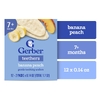 Gerber, вафли для прорезывания зубов, для детей от 7 месяцев, банан и персик, 12 пакетиков по 4 г (0,14 унции), по 2 вафли в пакетике