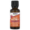NOW Foods, Жидкий витамин D3 и MK-7, натуральная мята, 1 жидк. унция (30 мл)