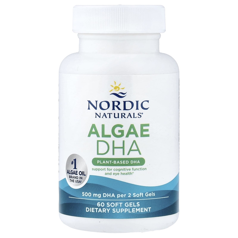 Nordic Naturals, ДГК из водорослей, 60 мягких таблеток (250 мг в мягком геле)