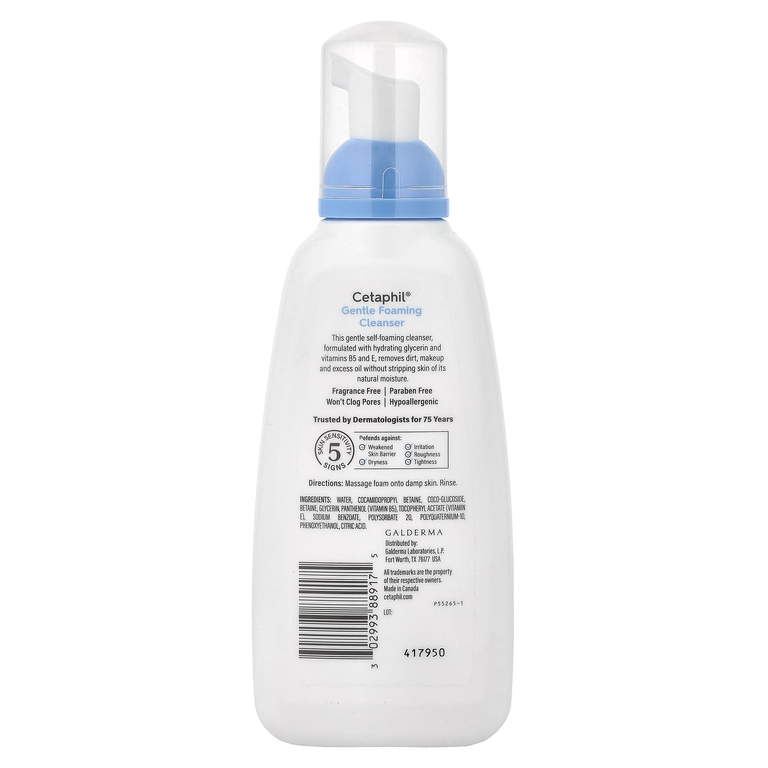 Cetaphil, нежная очищающая пенка, для нормальной и сухой кожи, 237 мл (8 жидк. унций)