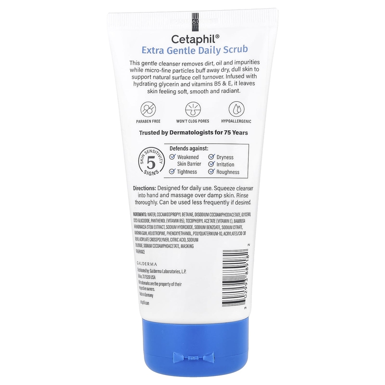 Cetaphil, ультранежный скраб для ежедневного применения, для нормальной и жирной кожи, 178 мл (6 жидк. унций)