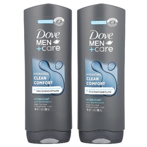 Dove, Men+Care, Clean Comfort, гель для душа, гель для душа, 2 шт. в упаковке, 532 мл (18 жидк. унций)