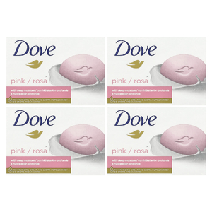 Dove, Мыло Beauty Bar с глубоким увлажнением, розовое, 4 насадки по 4 унции (113 г) каждая
