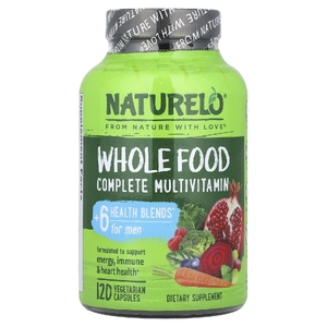 NATURELO, Мультивитаминный комплекс из цельных продуктов, для мужчин, 120 вегетарианских капсул