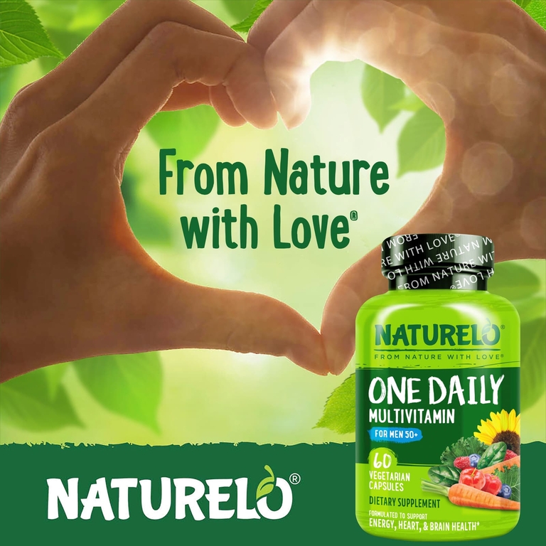 NATURELO, мультивитамины для мужчин старше 50 лет для приема один раз в день, 60 вегетарианских капсул