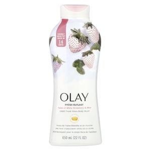 Olay, гель для душа, свежесть, белая клубника и мята, 650 мл (22 жидк. унции)