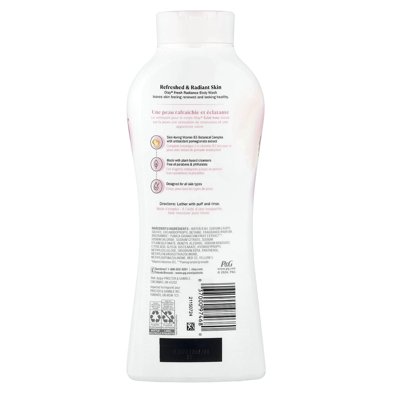 Olay, Гель для душа Fresh Radiance, клубника и мята, 650 мл (22 жидк. унции)
