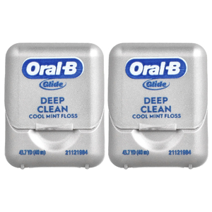 Oral-B, Glide, зубная нить для глубокого очищения, холодная мята, 2 шт. по 40 м (43,7 ярда)