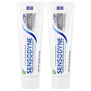 Sensodyne, Отбеливающая зубная паста с фтором, двойная упаковка, 2 тюбика по 113 г (4 унции)