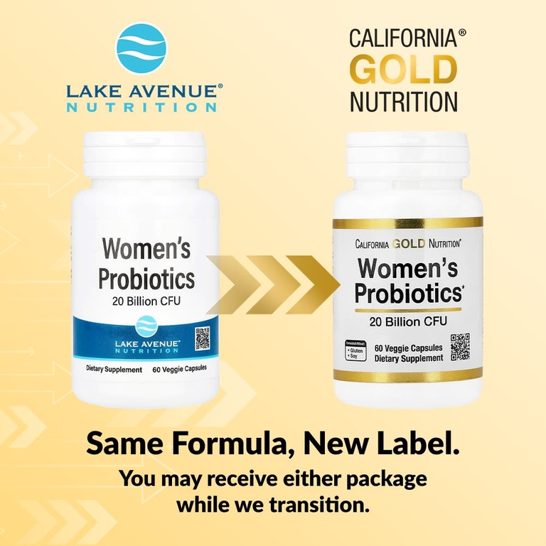 California Gold Nutrition, пробиотики для женщин, со смесью пробиотических бактерий, бифидобактериями лактис, ацидофильными лактобактериями и лактобактериями рамнозус, 20 млрд КОЕ, 60 растительных капсул