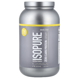 Isopure, протеиновый порошок без углеводов, со вкусом бананового крема, 1,36 кг (3 фунта)