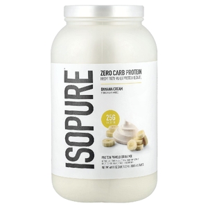  Isopure, протеиновый порошок без углеводов, со вкусом бананового крема, 1,36 кг (3 фунта)