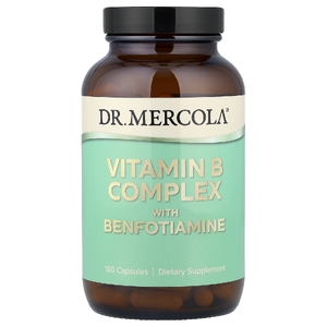Dr. Mercola, Комплекс витаминов группы B с бенфотиамином, 180 капсул